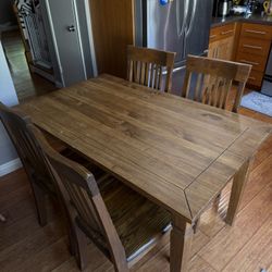 Dining Room Table Wood 4 Chairs