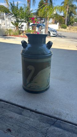 Swan Metal Vase