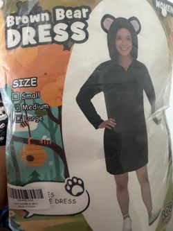 Women's Brown Bear Dress Costume