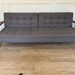 Dania, Convertible Futon Sofa. Gray, 91”Lx37”Wx30”H