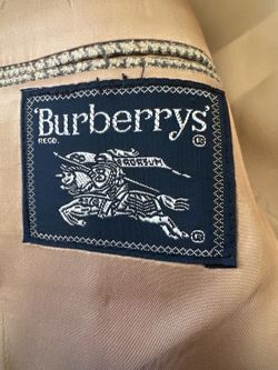Vintage Burberrys’ Glen Plaid Sport Coat Blazer 46R Tan Brown Wool USA Made