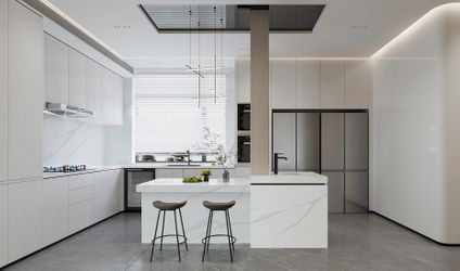 Warehouse Direct SALE Prefab quartz full slab countertop-Calacatte Snowridge