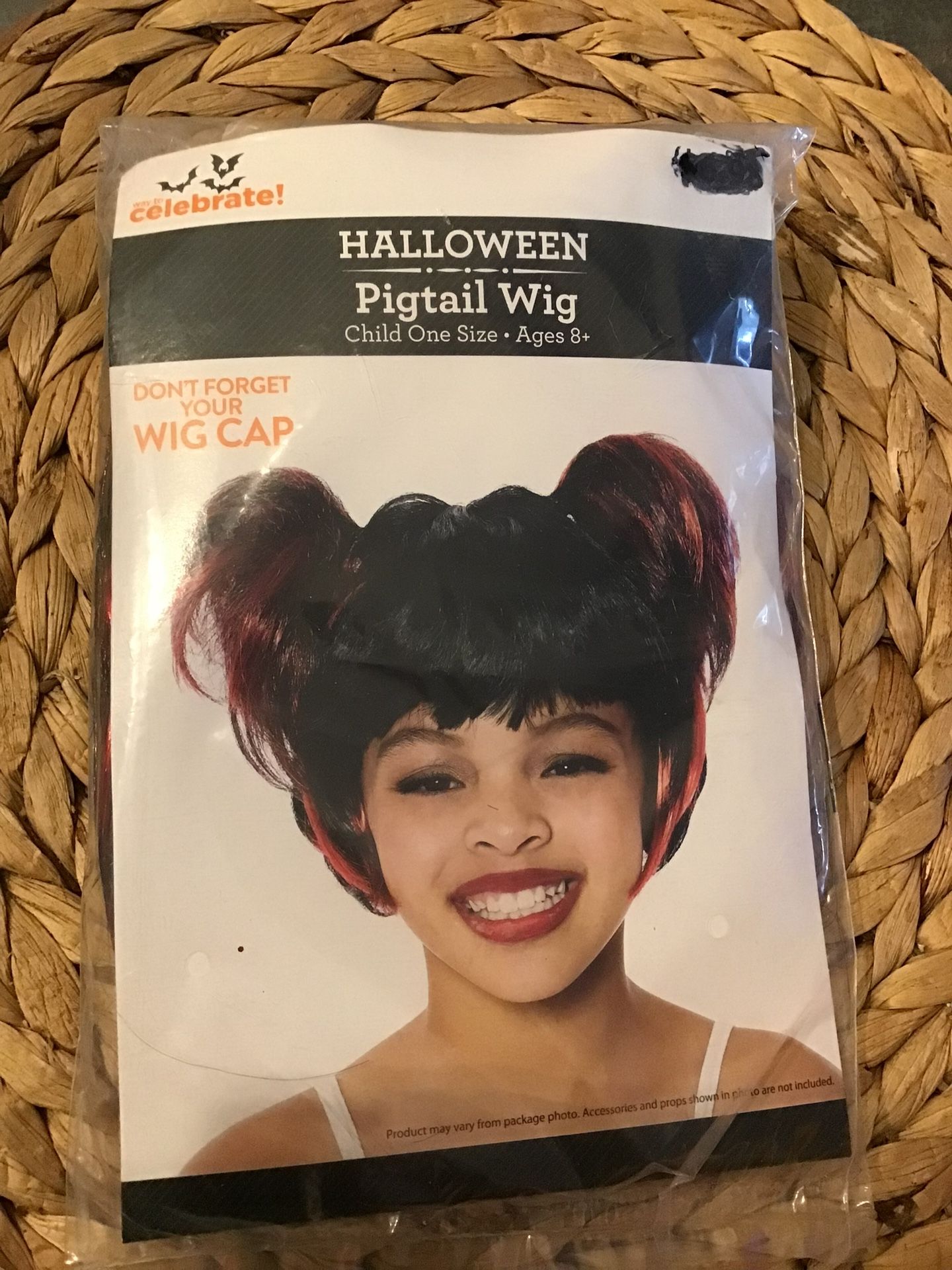 Pigtail Wig Halloween Child One Size 8+- Brand New