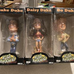 Neca  Dukes Of Hazzard Head Knockers ( Lot Of 3 )  
