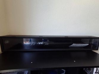 Texas Rangers team signed full size bat. With display case, list of players signed.