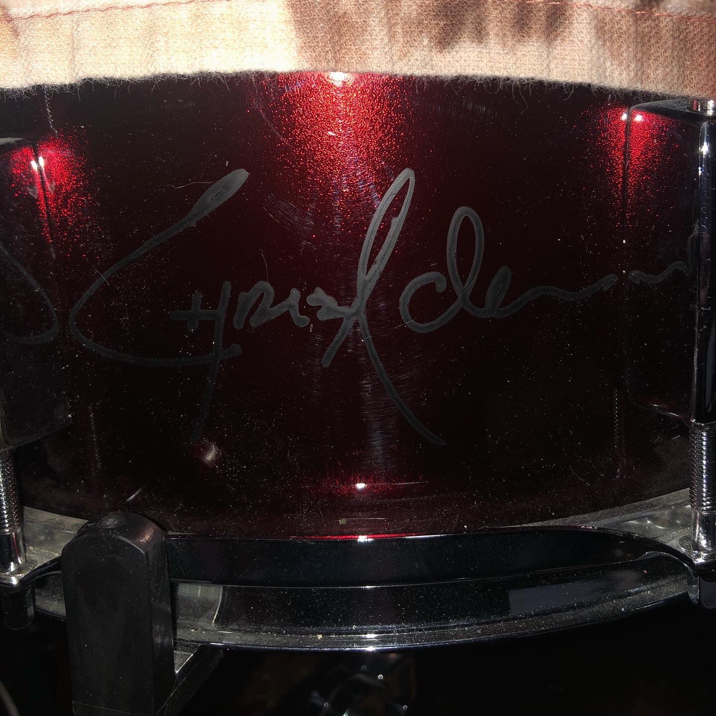 Chris Adler signed drum set