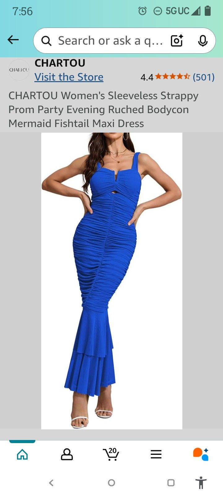 Beautiful Elegant Royal Blue Dress