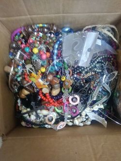 Box of jewelry..wear/craft