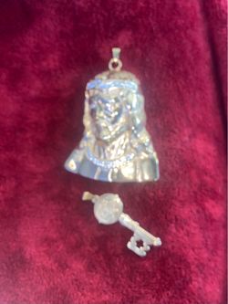 Jesus pendant and key