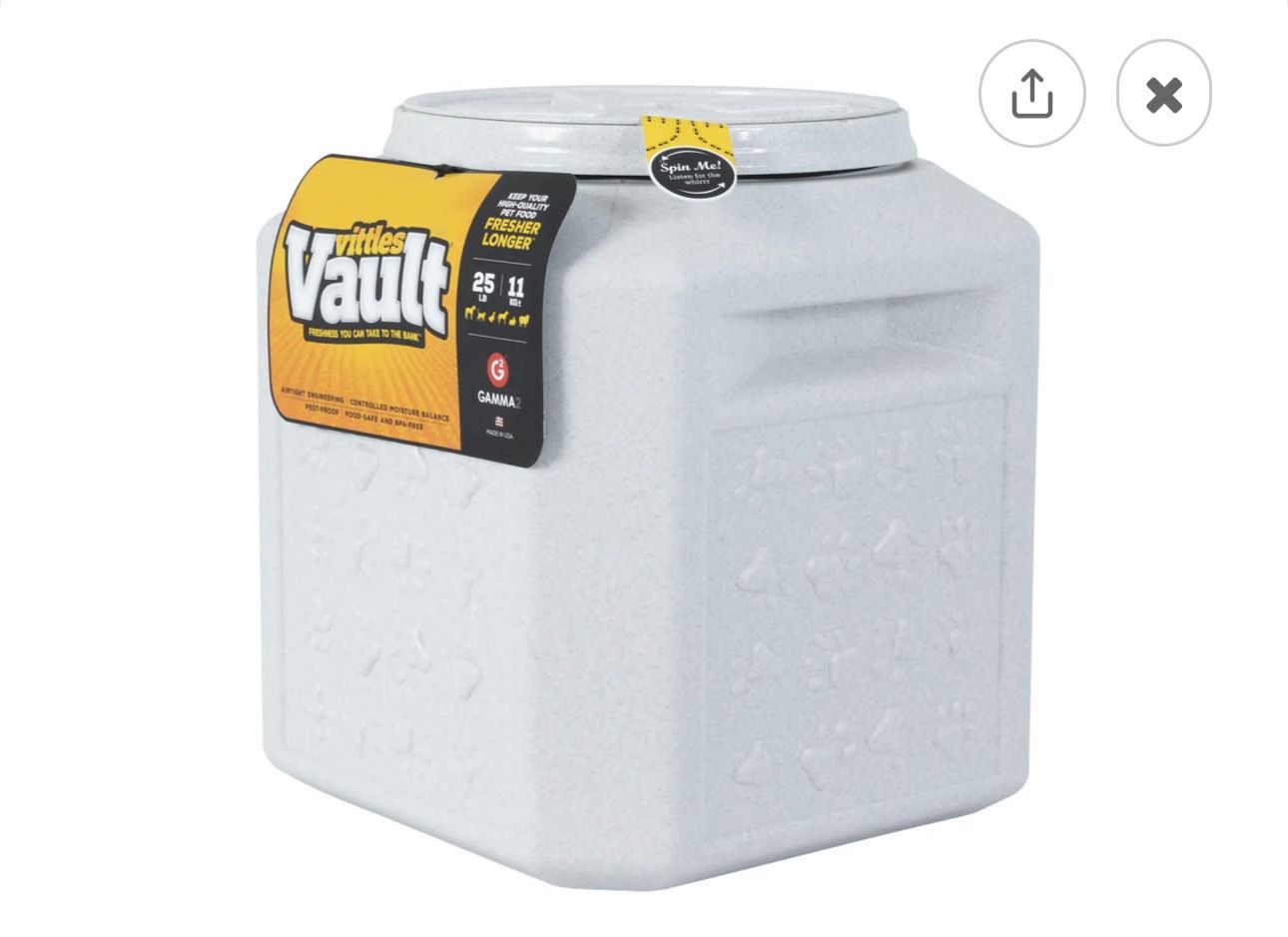 Vault Pet Food Container