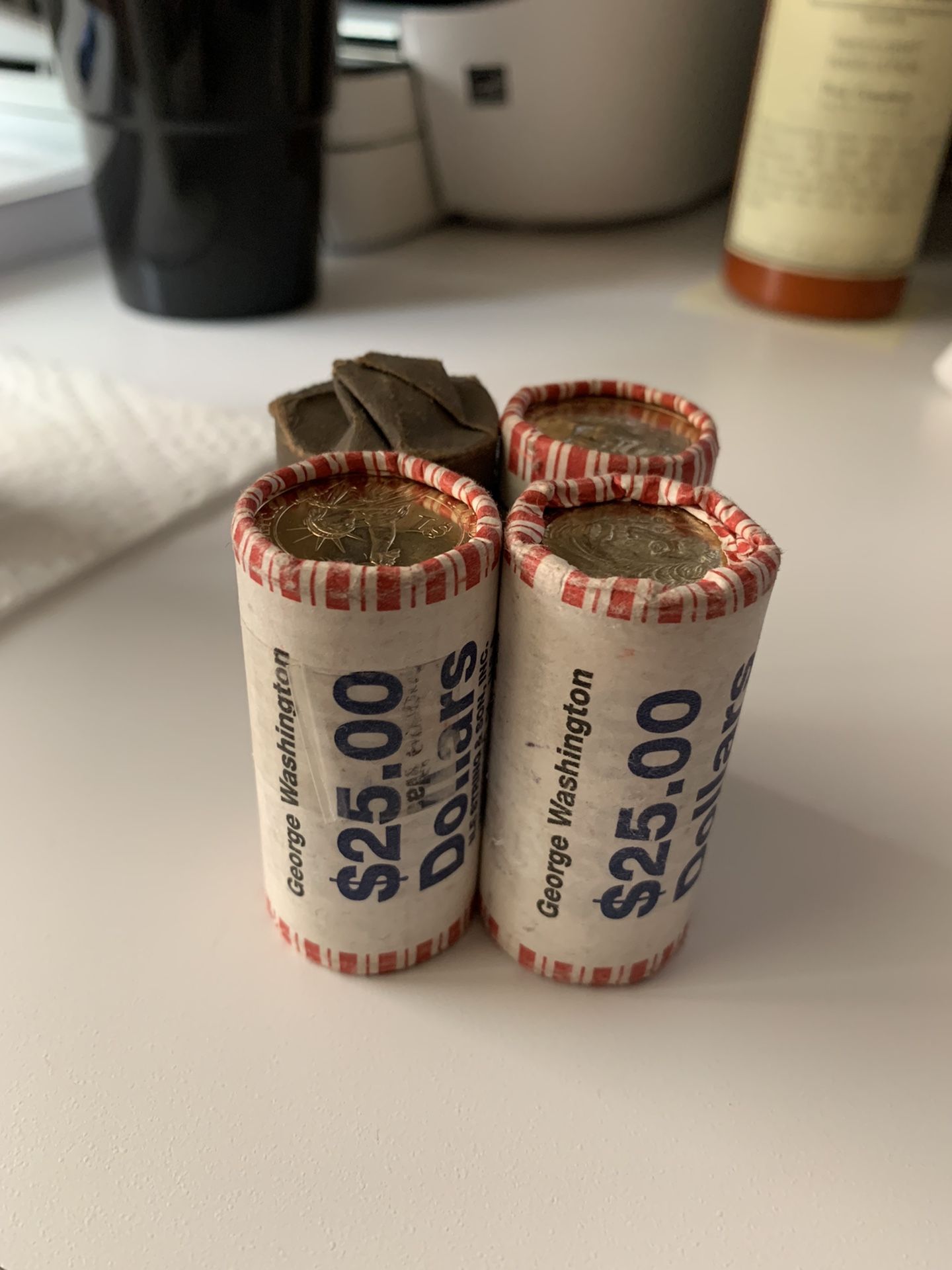 2007 George Washington $1 Presidential Dollar Roll of 25 Coins