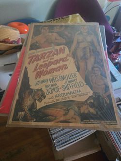 Tarzan rare vintage poster