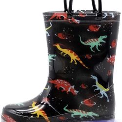 Toddler-kids Waterproof Light Up Rain Boots 