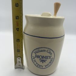 William Glen Pottery Honey Pot with Lid and Dipper