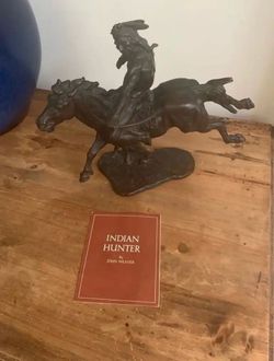 John Barney (Jack) Weaver “Indian Hunter" Bronze Sculpture.