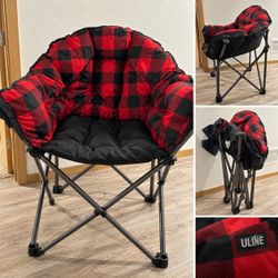 ULINE Big Daddy Oversized Plush Folding Chair – New Without Box