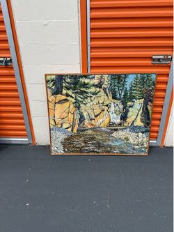Large Original Signed Michael E Smith Landscape Painting 36x44 Framed