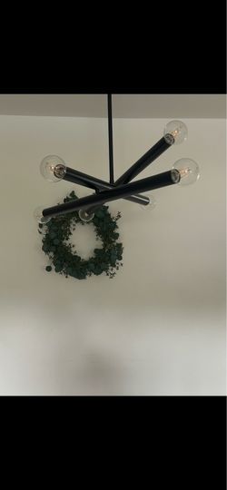 Modern black chandelier
