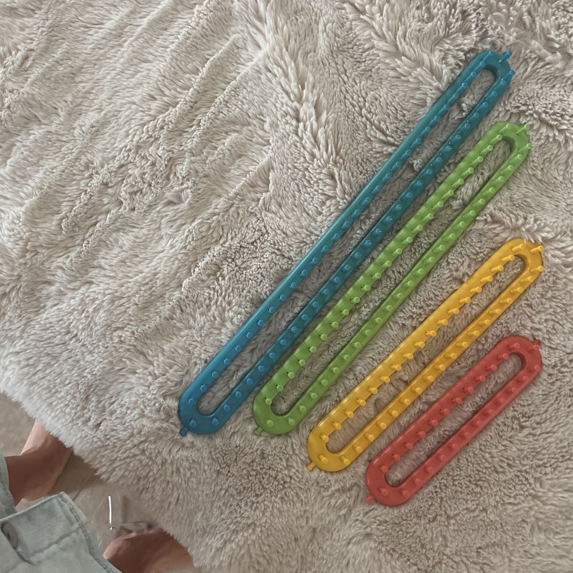 Long Knitting Loom Set Colorful Crochet Hook & Craft Knitter Set Sewing Tools for Sock Hat