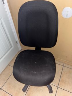 Office Black Fabric Office Chair with Wheels