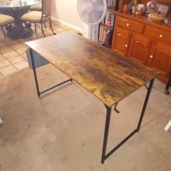 Desk With Fabric Storage End