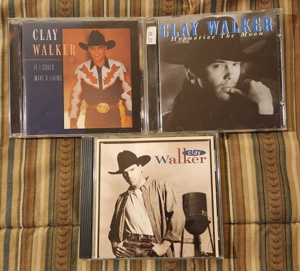 Clay Walker Lot Of 3 CDs: Self Titled, If I Could Make a Living, Hypnotize The Moon