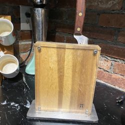 Schmit Brothers Arcadia Wood Knife Block from Crate and Barrel