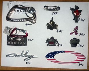 Oakley pins memorabilia