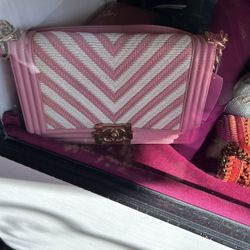 GENUINE CHANEL PINK BOYBAG