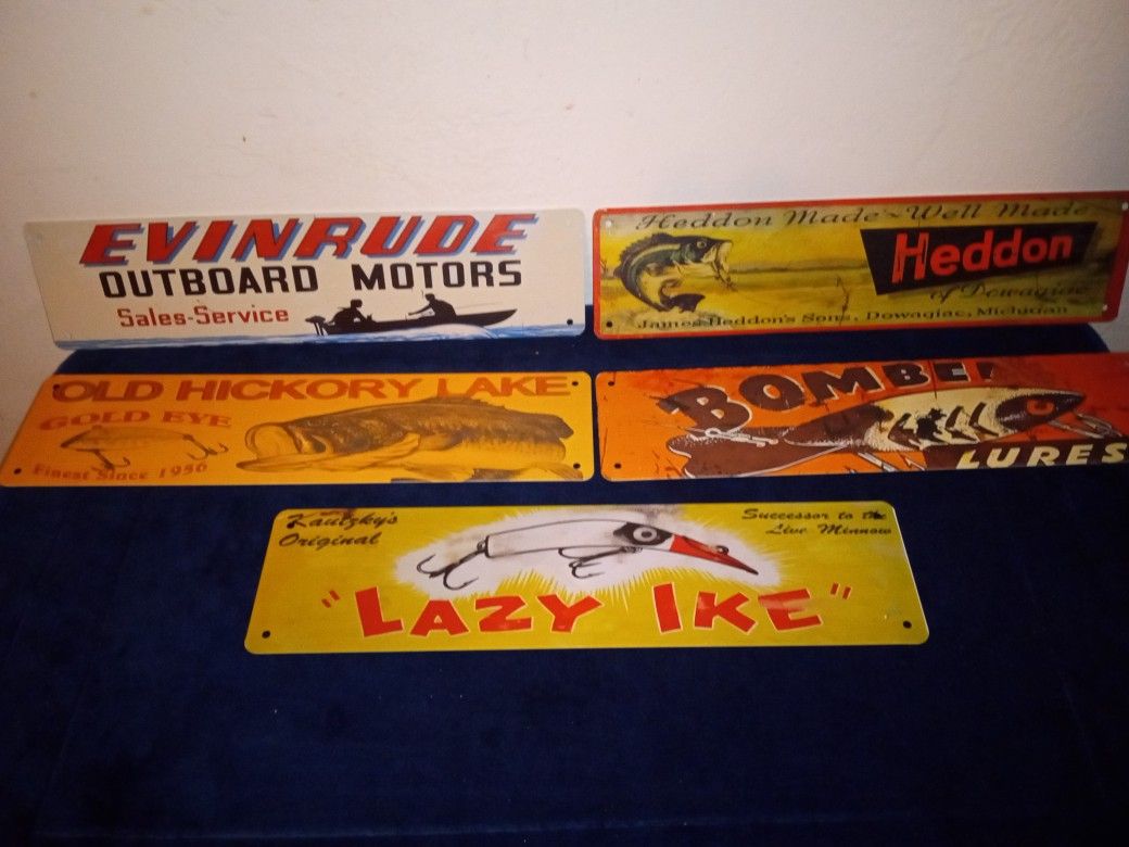 Assorted Tin Metal Signs