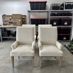 Set of 4 upholstered accent chairs