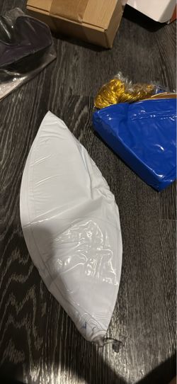 White Foil Balloon Uninflated