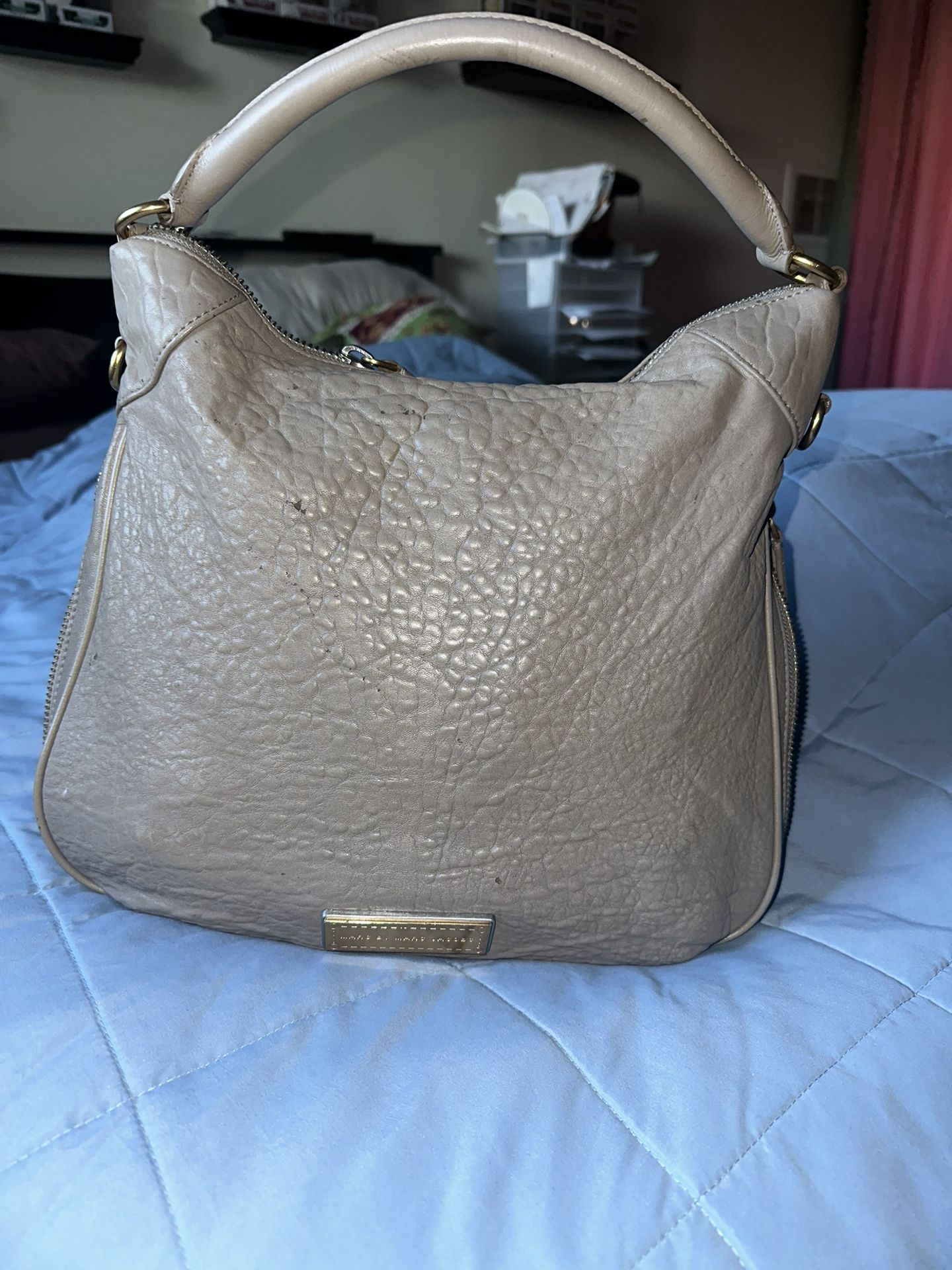 Marc By Marc Jacobs Washed Up Billy Cement Leather Hobo Bag