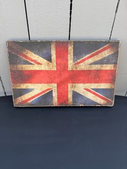 Artisan Made Union Jack / British Flag Wood Art Tablet – By “An Englishman in LA” — Jeff Cane / 16" × 10"