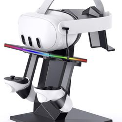 RGB Charging Dock for Meta Quest 3S / Quest 3 / Quest 2 / Quest Pro – Brand New