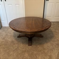 Oak Height Adjustable Coffee Table 