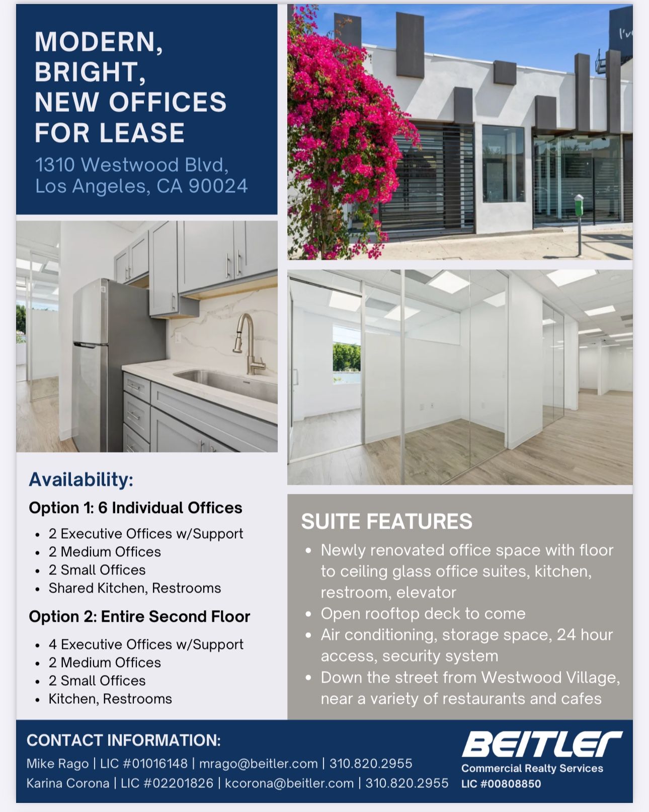 MODERN, BRIGHT, NEW OFFICES FOR LEASE