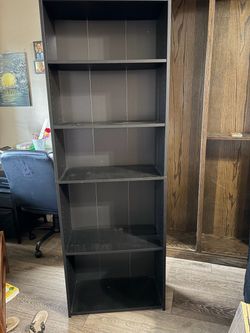 Black 5-Shelf Bookcase