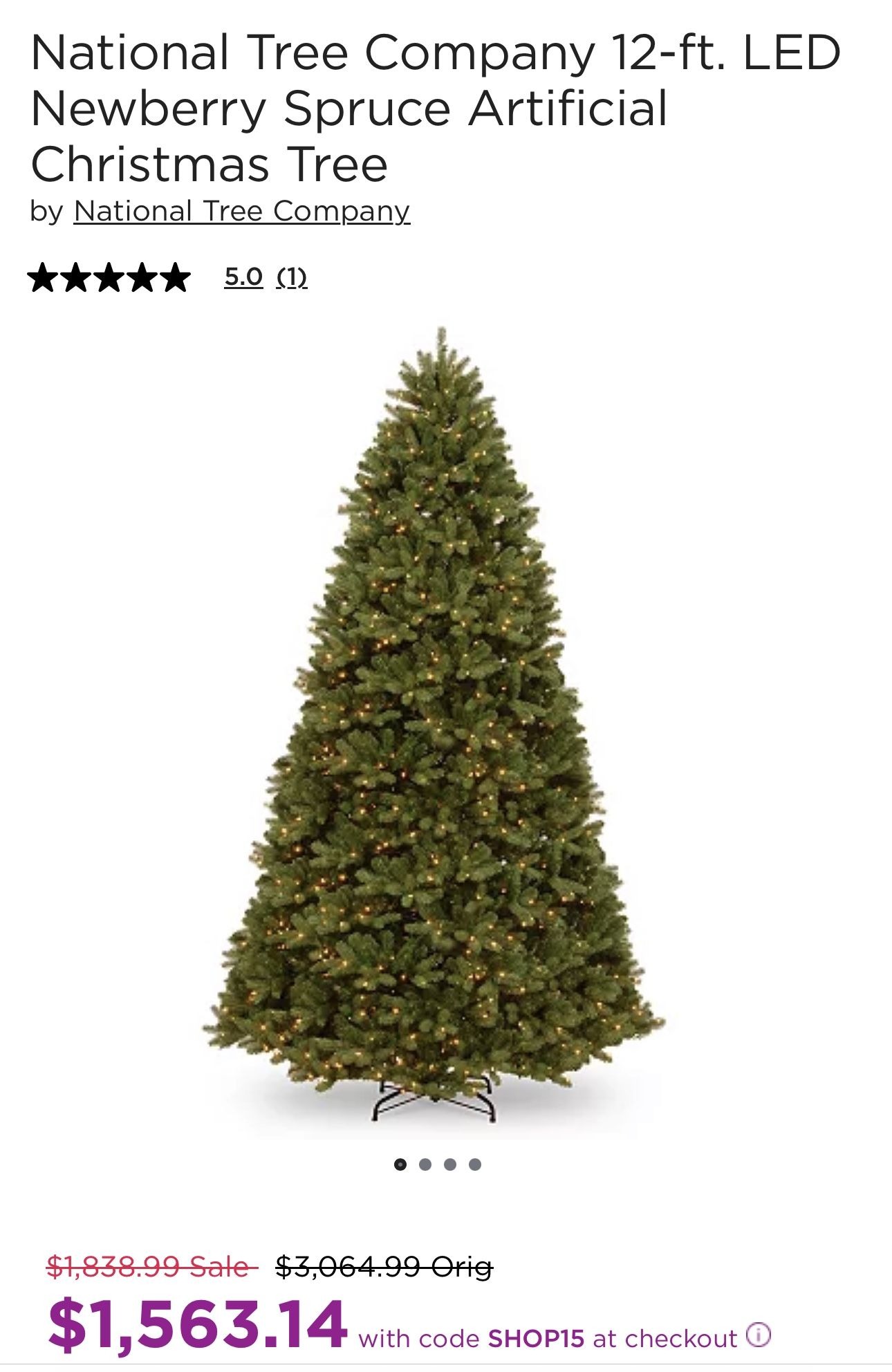 This National Tree Company 12ft. LED Newberry Spruce Artificial