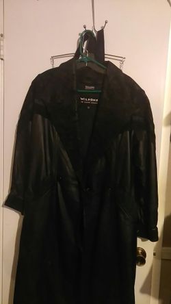 Leather coat