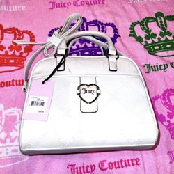 New White Juicy Couture Purse Bowler Bag Handbag Addicted Love Satchel MSRP $99