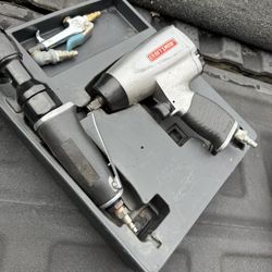 Craftsman 1/2” impact wrench,  rachet and air hose