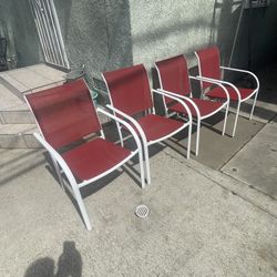 Patio Chairs 4 For 80.00