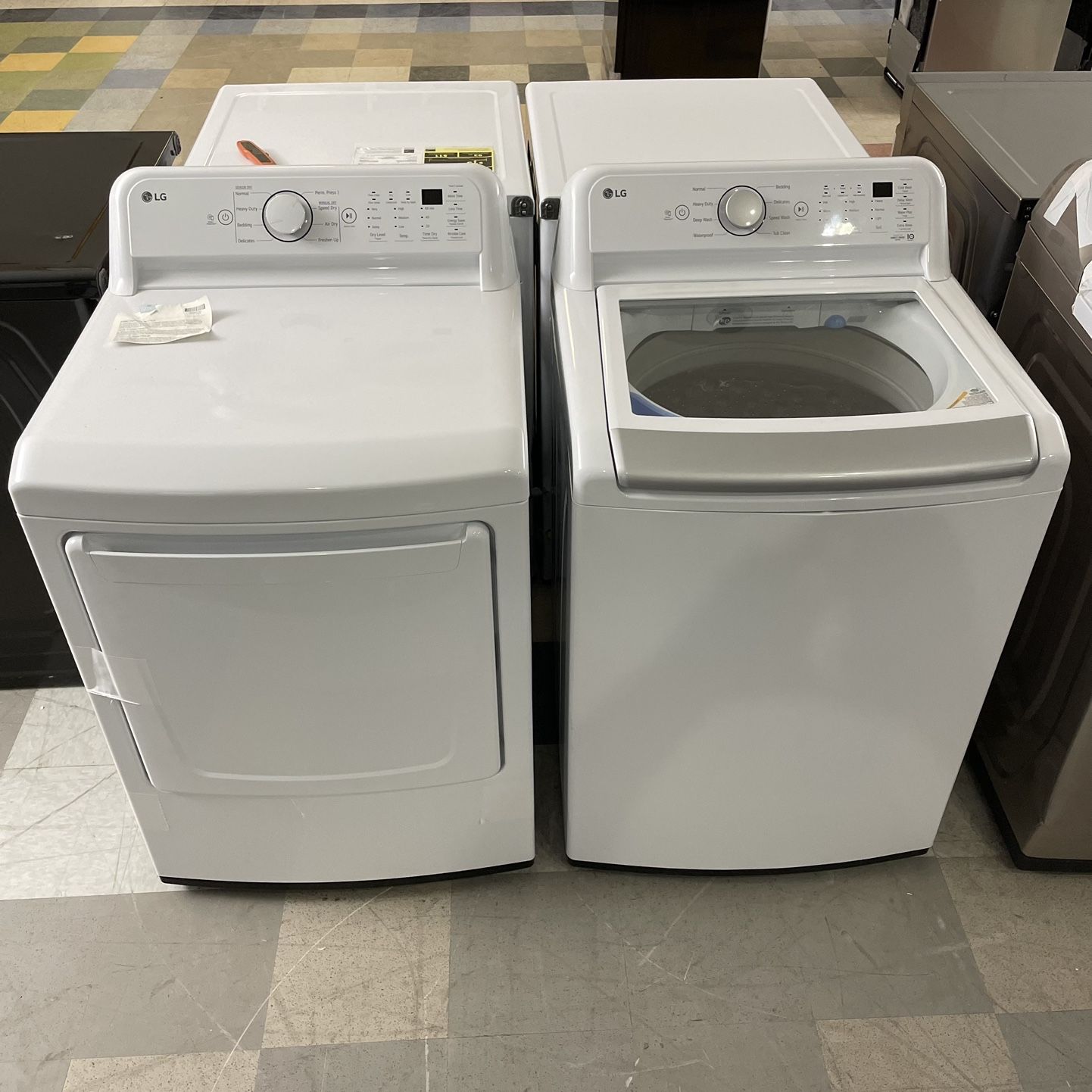 LG Top Load Washer Dryer Set 