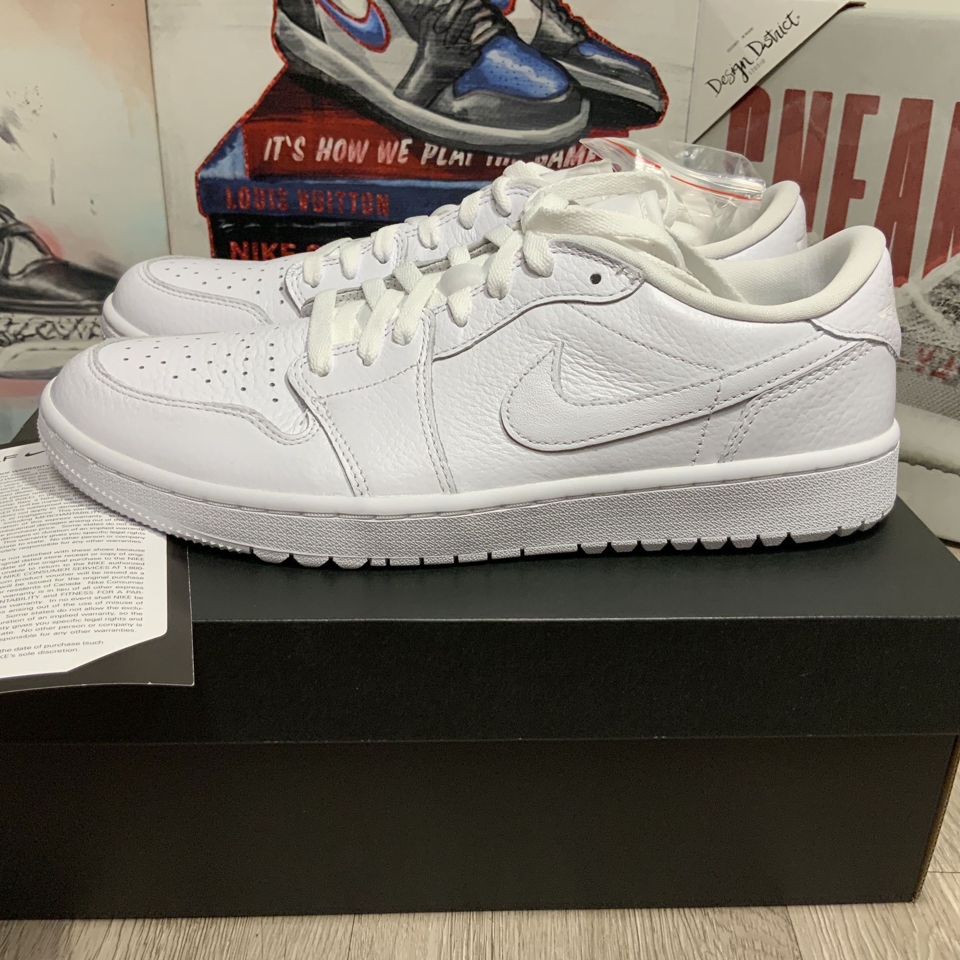 New Nike Air Jordan 1 Low Golf Triple White Size 11 Men
