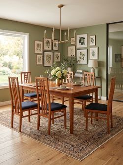 6 Nice mid century Italian high back dining chairs