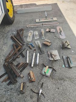 24 metal stakes and a lot of 24 cement tolls