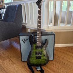 Jackson electric guitar and Paris Amp