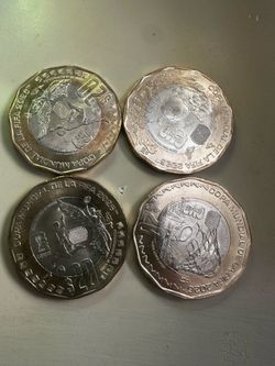 Mexico Full Set 4 $20 Pesos World Cup FIFA 2026 Commemorative Coins