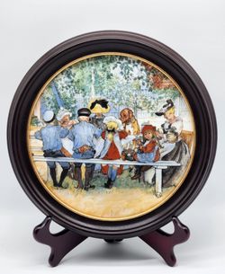 Royal Copenhagen Limited Edition Porcelain Plaque "Breakfast Under the Big Birch